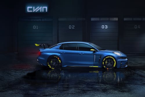 The 500-hp Lynk & Co 03 Cyan